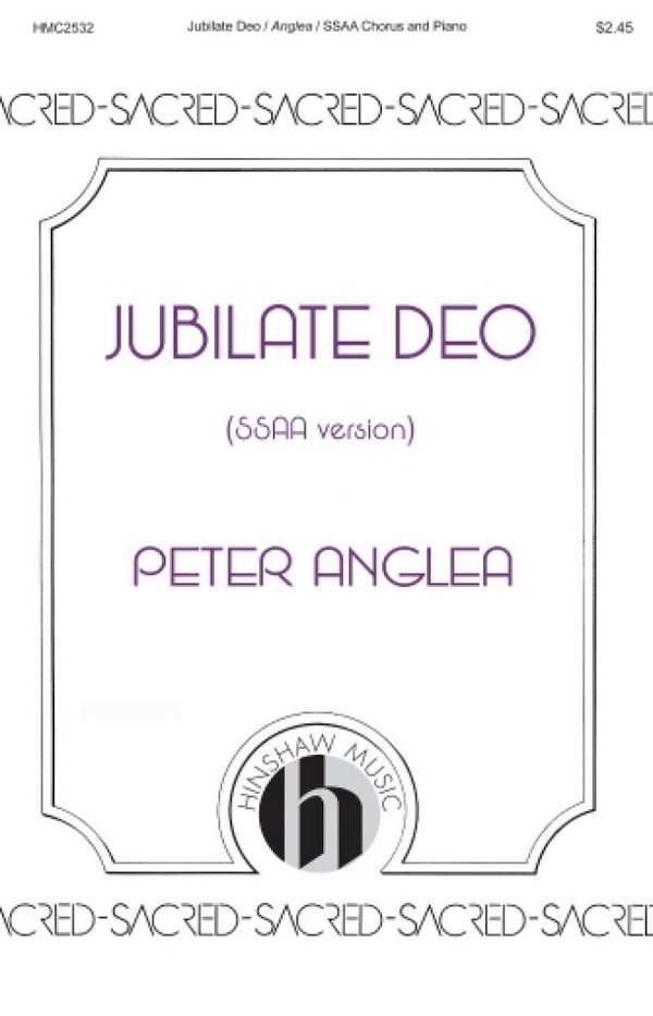 Jubilate Deo&nbsp;&nbsp;for female choir (SSAA) and piano&nbsp;&nbsp;chorus score