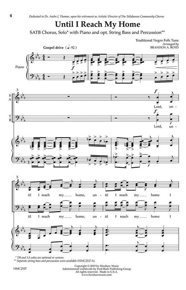 Until I Reach Heaven&nbsp;&nbsp;SATB&nbsp;&nbsp;Chorpartitur