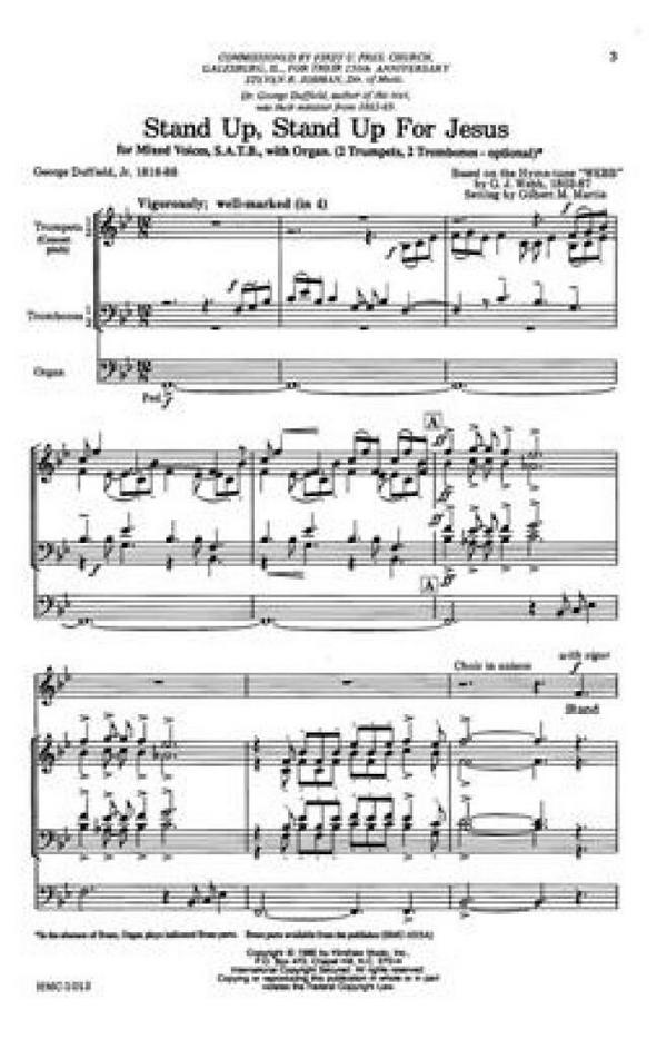 Gilbert Martin, Stand Up, Stand Up For Jesus - Brass&nbsp;&nbsp;&nbsp;&nbsp;Stimmen-Set