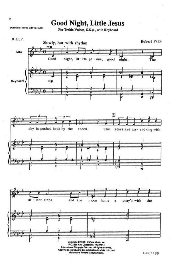 Three Christmas Miniatures&nbsp;&nbsp;Choral and Keyboard&nbsp;&nbsp;Chorpartitur