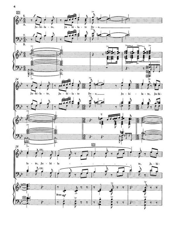 Mack Wilberg, Jubilate Deo&nbsp;&nbsp;SATB Divisi,&nbsp;&nbsp;Chorpartitur