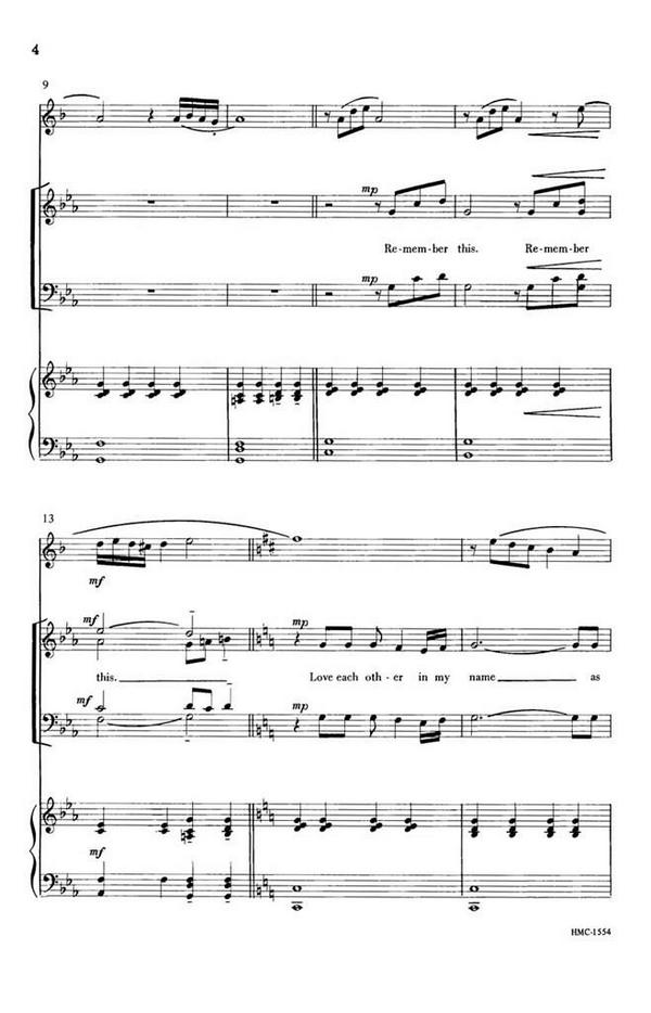 Bob Burroughs, Remember This&nbsp;&nbsp;SATB, Keyboard and Clarinet In B Flat&nbsp;&nbsp;Chorpartitur