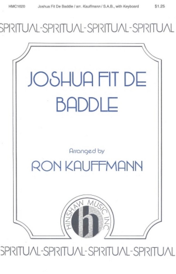 Joshua Fit De Baddle&nbsp;&nbsp;SAB, Piano&nbsp;&nbsp;Chorpartitur
