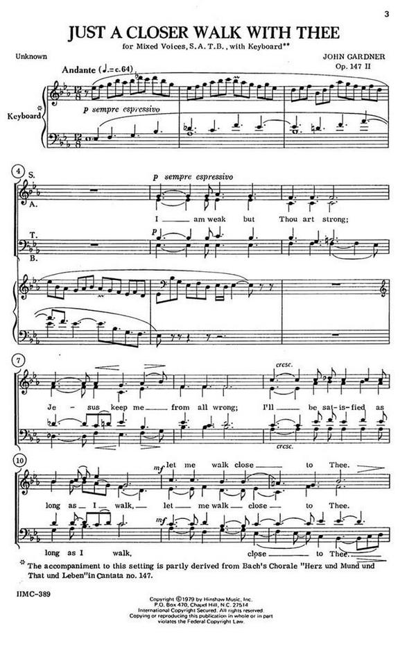 Just A Closer Walk With Thee - Instr.&nbsp;&nbsp;&nbsp;&nbsp;Stimmen-Set