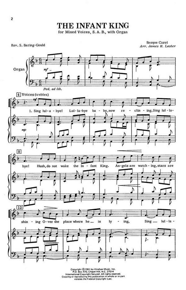 The Infant King&nbsp;&nbsp;SAB, Organ&nbsp;&nbsp;Chorpartitur
