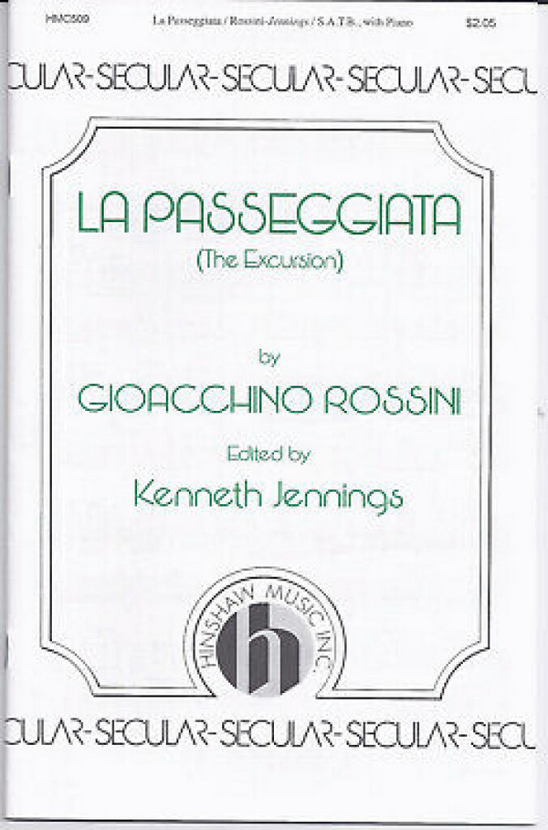 Gioachino Rossini, La Passeggiata&nbsp;&nbsp;SATB, Piano&nbsp;&nbsp;Chorpartitur