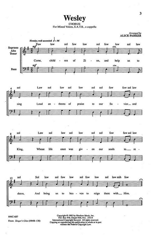 Wesley And Divine Goodness&nbsp;&nbsp;SATB a Cappella&nbsp;&nbsp;Chorpartitur