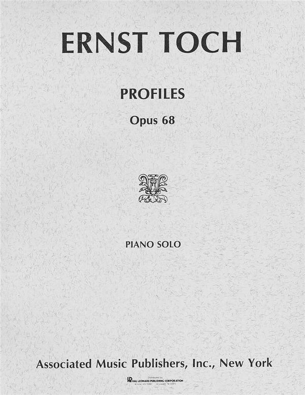 Ernst Toch, Profiles, Op. 68  Klavier  Buch