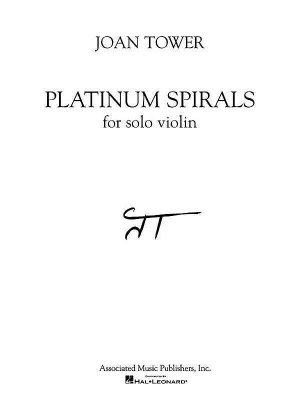 Joan Tower, Platinum Spirals  Violin  Buch