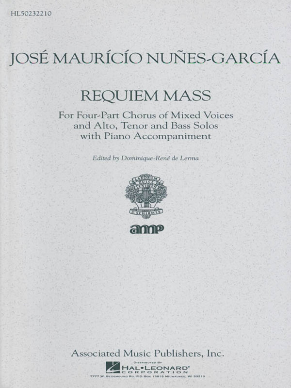 José Mauricio Nunes Garcia, Requiem Mass  SATB  Chorpartitur