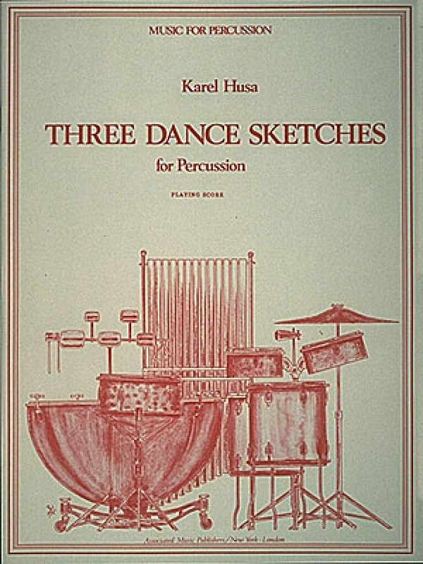 Karel Husa, Three Dance Sketches for Percussion Quartet  Percussionensemble  Partitur + Stimmen