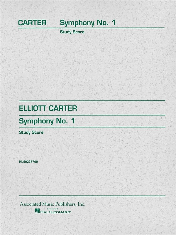 Elliott Carter, Symphony No.1  Orchestra  Partitur