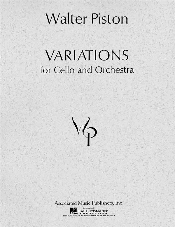 Walter Piston, Variations for Cello and Orchestra (1966)&nbsp;&nbsp;Cello and Orchestra&nbsp;&nbsp;Partitur