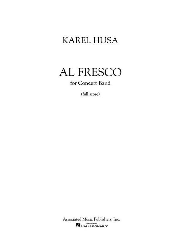 Karel Husa, Al Fresco  Concert Band  Partitur + Stimmen