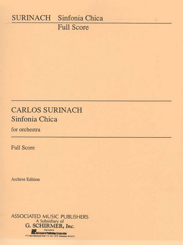 Carlos Surinach, Sinfonia Chica (Small Symphony)  Orchestra  Partitur