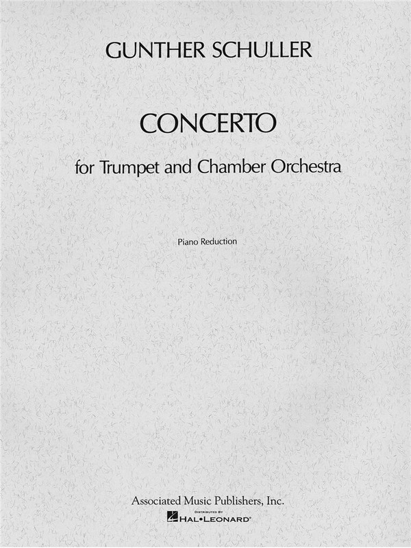 Gunther Schuller, Concerto  Trompete und Klavier  Buch