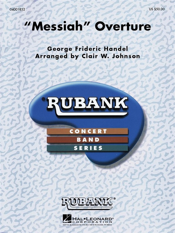 Georg Friedrich Händel, Messiah Overture  Concert Band  Partitur + Stimmen
