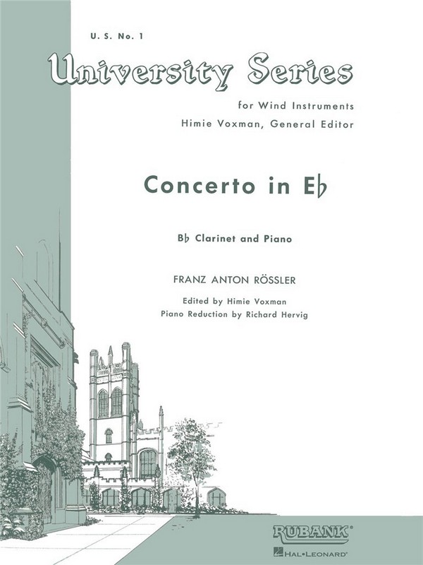 Franz Anton Rösler Rosetti, Concerto in E Flat  Klarinette und Klavier  Buch