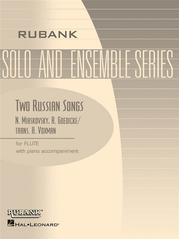 Nikolaï Myaskovsky, Two Russian Songs&nbsp;&nbsp;Flöte und Klavier&nbsp;&nbsp;Buch