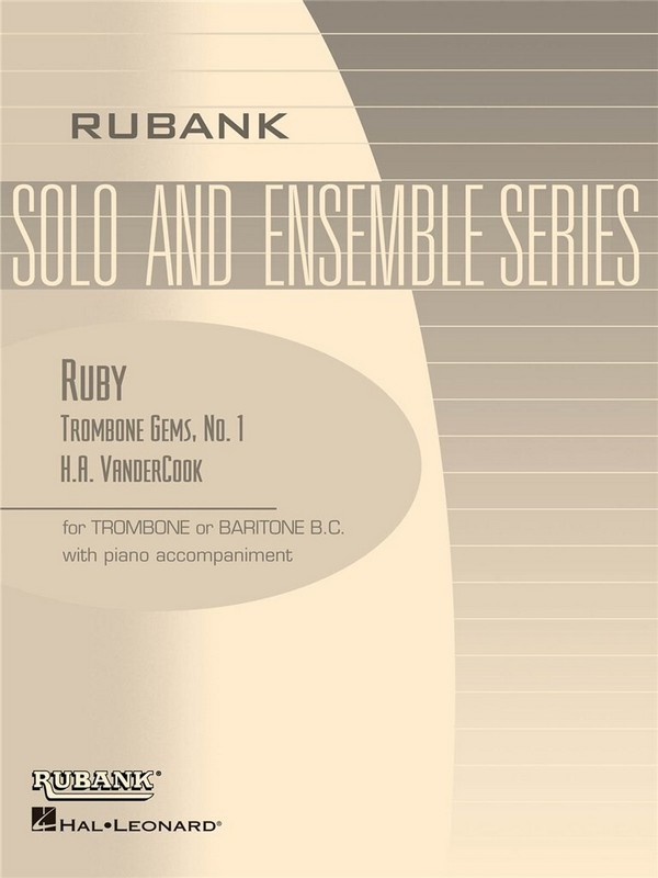 H.A. VanderCook, Ruby  Trombone/Baritone and Piano  Buch