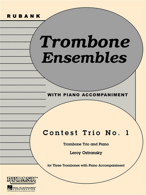 Leroy Ostransky, Contest Trio No. 1&nbsp;&nbsp;Trombone Trio/Piano&nbsp;&nbsp;Buch