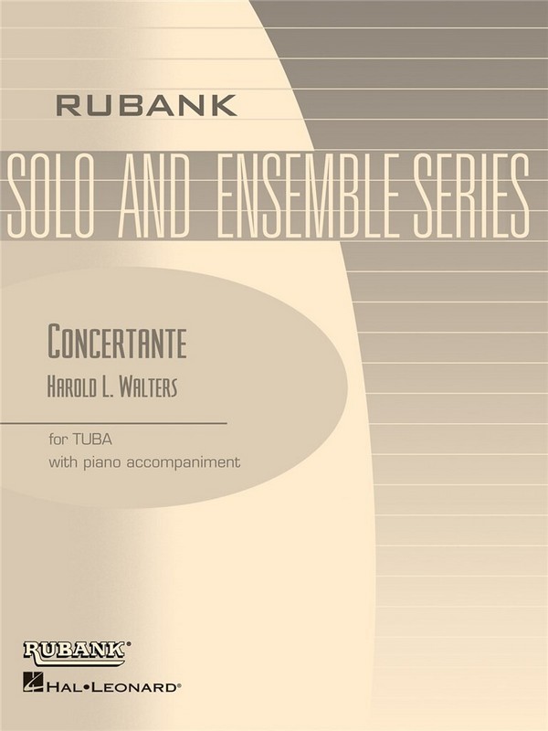 Harold Walters, Concertante  Tuba und Klavier  Buch