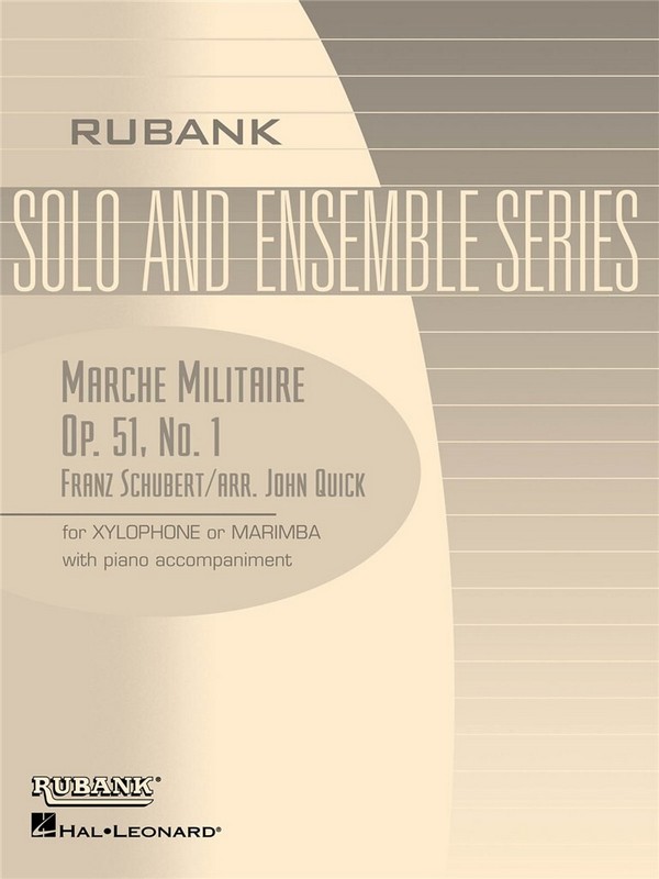 Franz Schubert, Marche Militaire Op. 51 No 1  Marimba and Piano  Buch