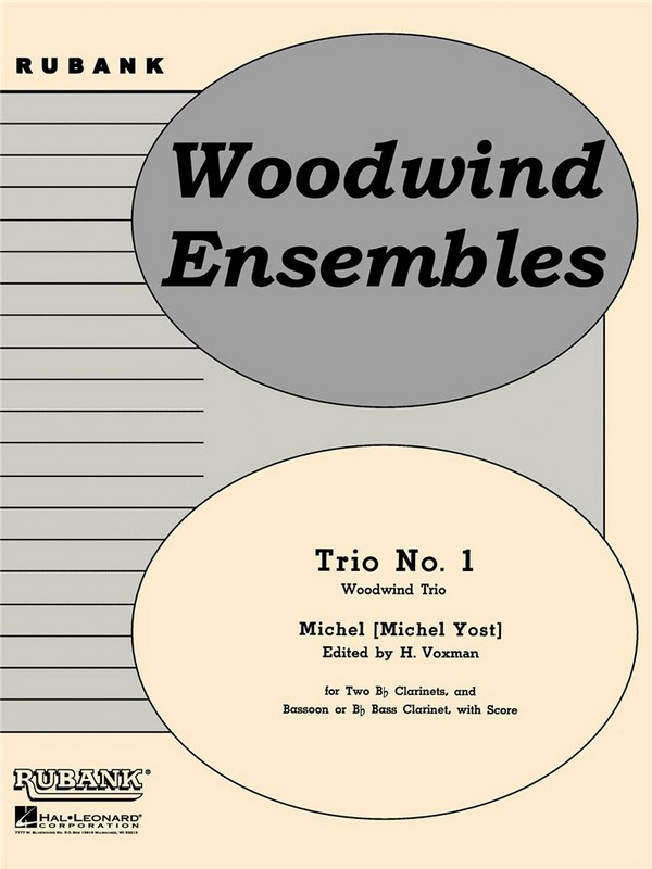 Michel Yost, Trio No. 1&nbsp;&nbsp;Woodwind Trio&nbsp;&nbsp;Buch