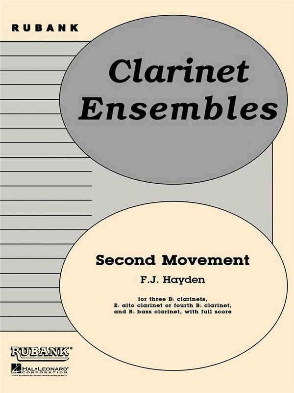 Franz Joseph Haydn, Second Movement from Symphony No. 100 (Military)  Clarinet Quintet  Partitur + Stimmen