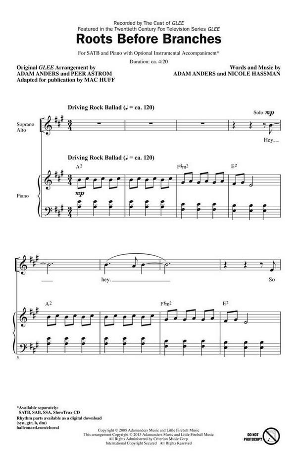 Adam Anders_Nicole Hassman, Roots Before Branches&nbsp;&nbsp;Chor&nbsp;&nbsp;CD