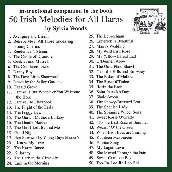 50 Irish Melodies for All Harps  Harp  CD