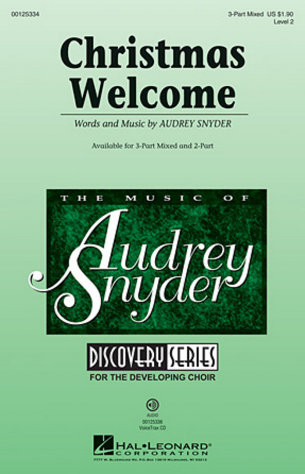 Audrey Snyder, Christmas Welcome&nbsp;&nbsp;3-Part Choir&nbsp;&nbsp;Chorpartitur
