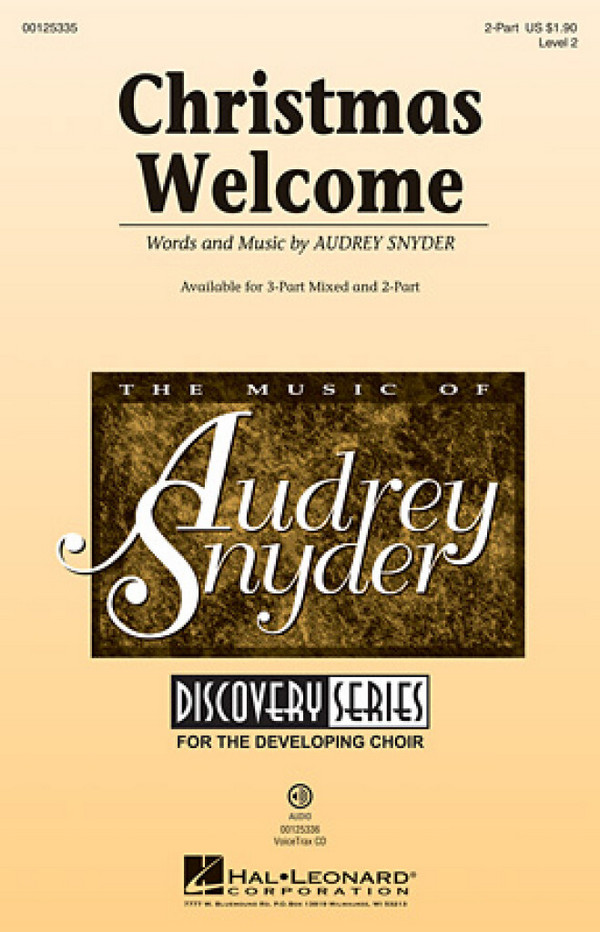 Audrey Snyder, Christmas Welcome&nbsp;&nbsp;2-Part Choir&nbsp;&nbsp;Chorpartitur