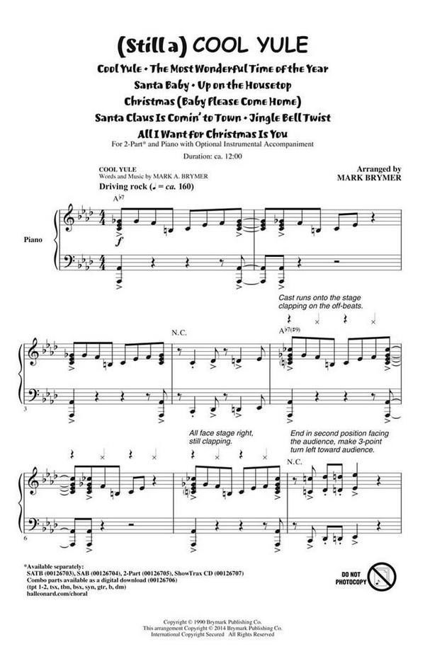 (Still a) Cool Yule  2-Part Choir  Chorpartitur