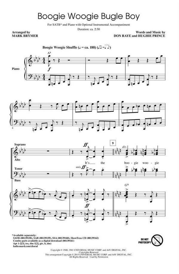 Boogie Woogie Bugle Boy&nbsp;&nbsp;ShowTrax CD&nbsp;&nbsp;CD