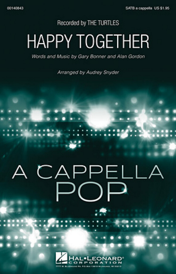 Alan Gordon_Gary Bonner, Happy Together&nbsp;&nbsp;SATB a Cappella&nbsp;&nbsp;Chorpartitur
