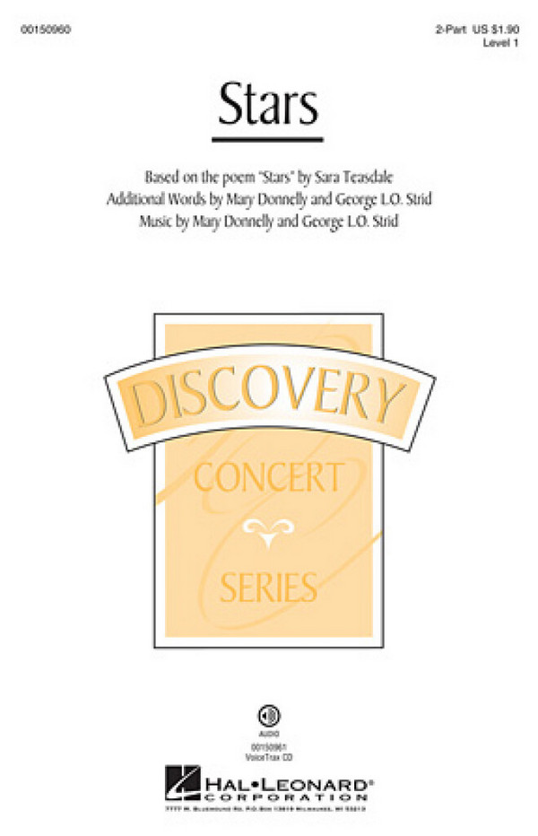 Stars&nbsp;&nbsp;for 2-part choir and piano&nbsp;&nbsp;choral score