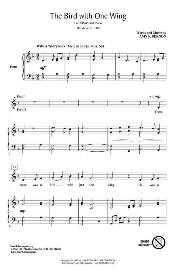 Amy F. Bernon, The Bird with One Wing&nbsp;&nbsp;Chor&nbsp;&nbsp;CD