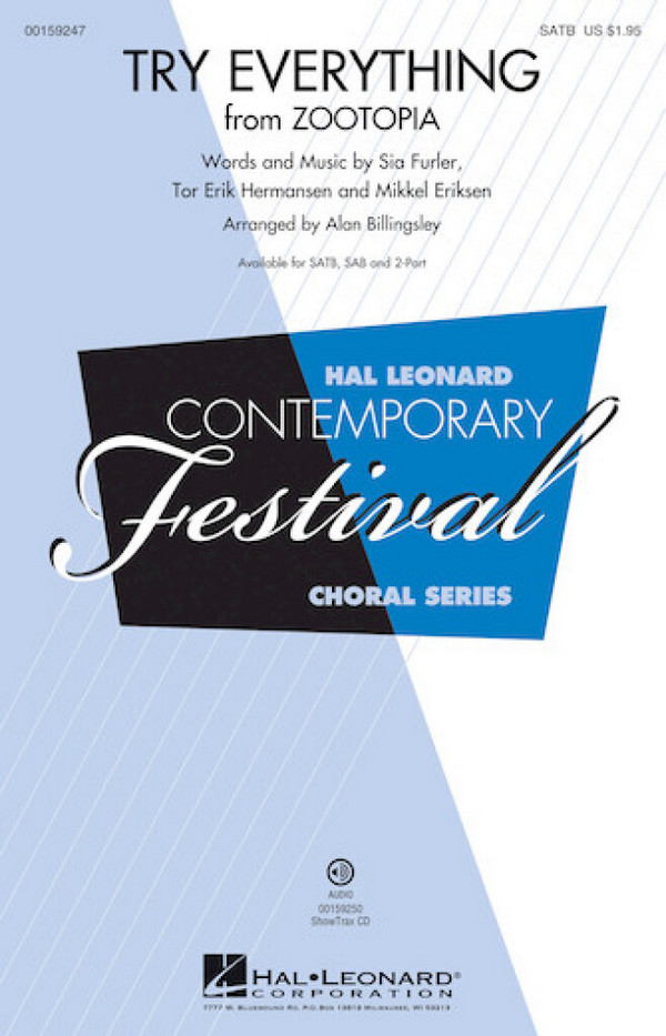 Try Everything&nbsp;&nbsp;for 2-part choir&nbsp;&nbsp;choral score