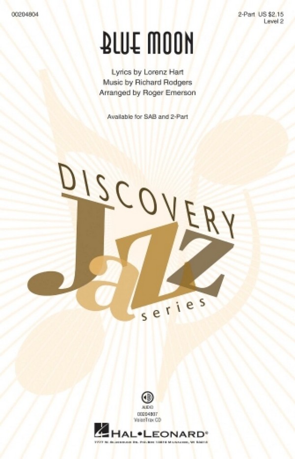 Blue Moon&nbsp;&nbsp;2-Part Choir&nbsp;&nbsp;Chorpartitur