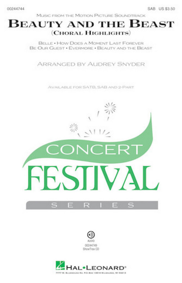 Beauty and the Beast (Choral Highlights)&nbsp;&nbsp;Mixed Choir [SAB]&nbsp;&nbsp;Chorpartitur