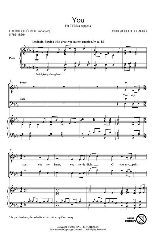 Christopher H. Harris, You&nbsp;&nbsp;TTBB&nbsp;&nbsp;Chorpartitur
