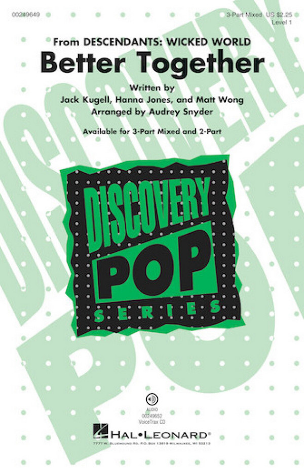 Better Together&nbsp;&nbsp;3-Part Choir&nbsp;&nbsp;Chorpartitur