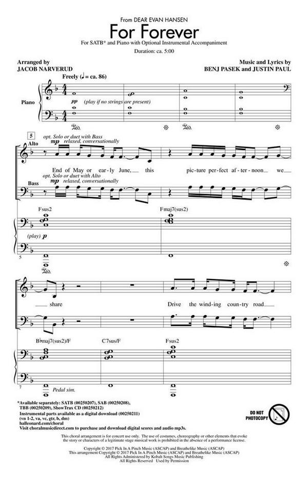 Benj Pasek_Justin Paul, For Forever&nbsp;&nbsp;Chor&nbsp;&nbsp;CD