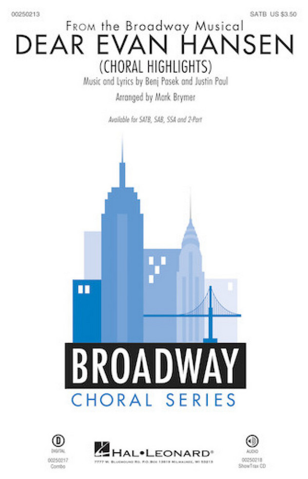 Benj Pasek_Justin Paul, Dear Evan Hansen&nbsp;&nbsp;SATB&nbsp;&nbsp;Chorpartitur