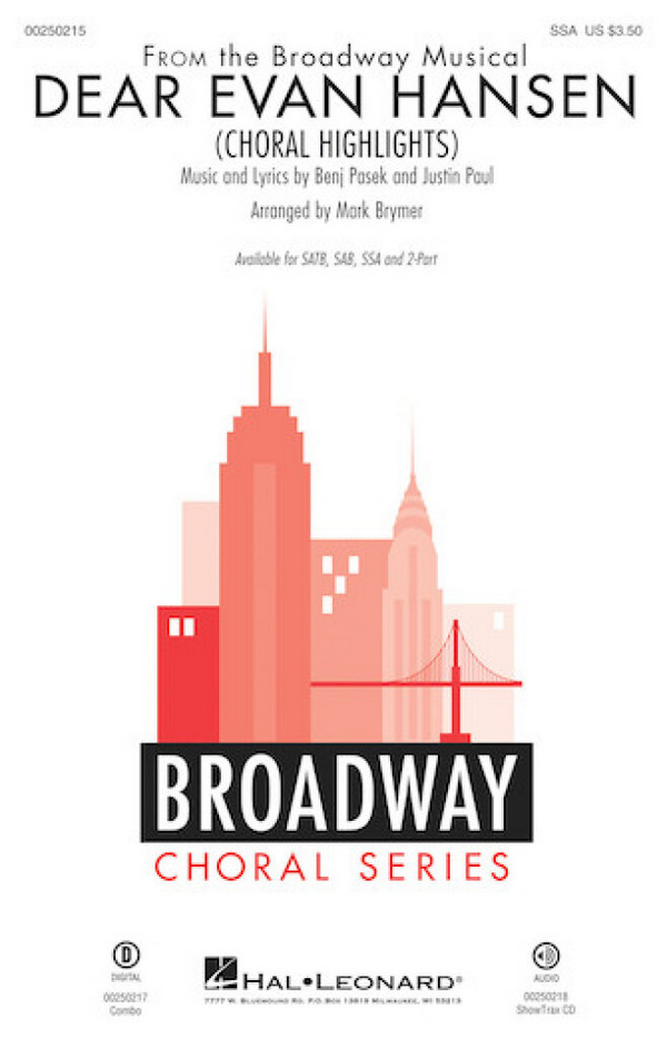 Dear Evan Hansen (Choral Highlights)  for femal chorus and piano  vocal score (en)