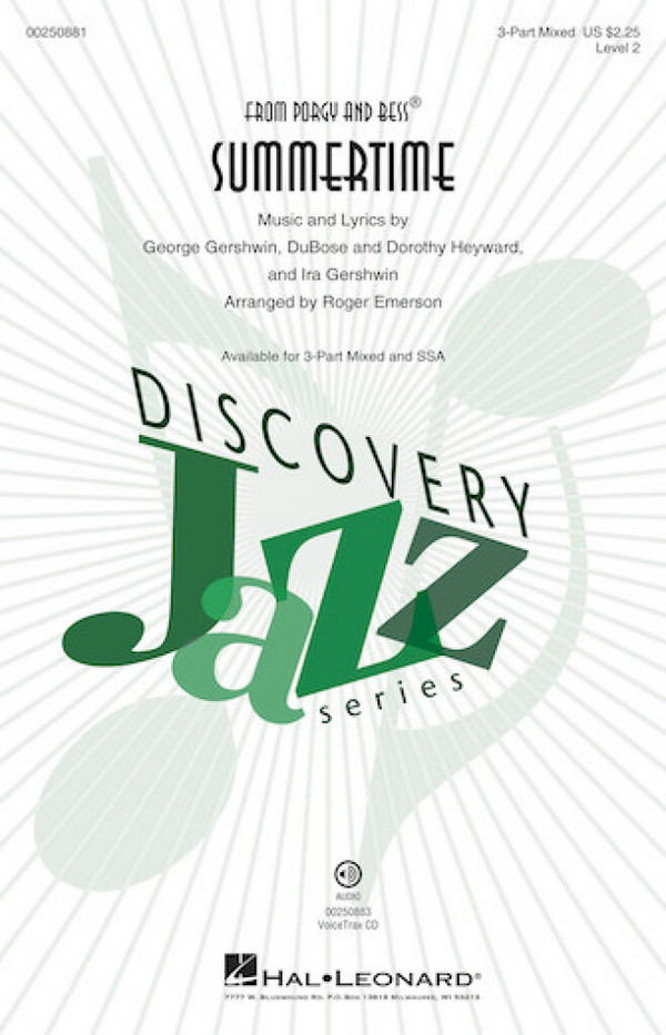 Summertime&nbsp;&nbsp;for 3-part choir and piano&nbsp;&nbsp;choral score