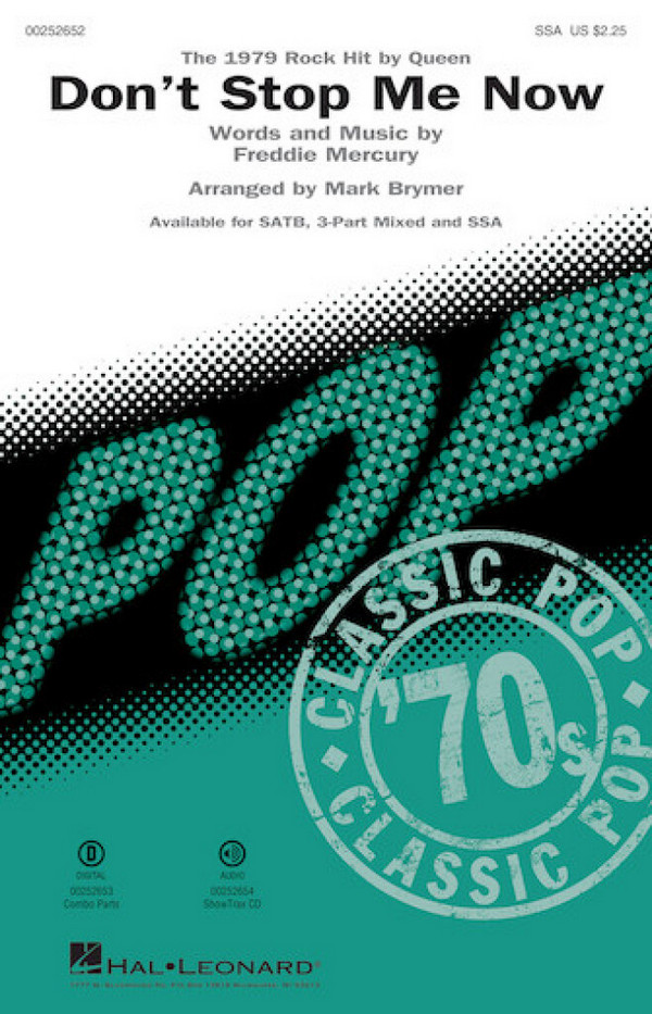 Don't Stop Me Now  for female choir (SSA) and piano  choral score