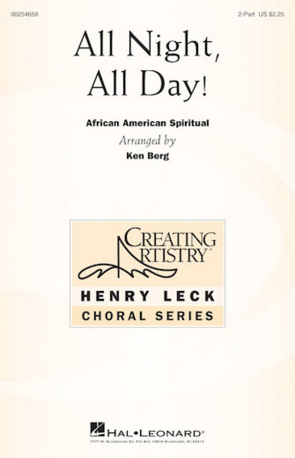 All Night, All Day!&nbsp;&nbsp;for 2-part chorus and piano&nbsp;&nbsp;chorus score