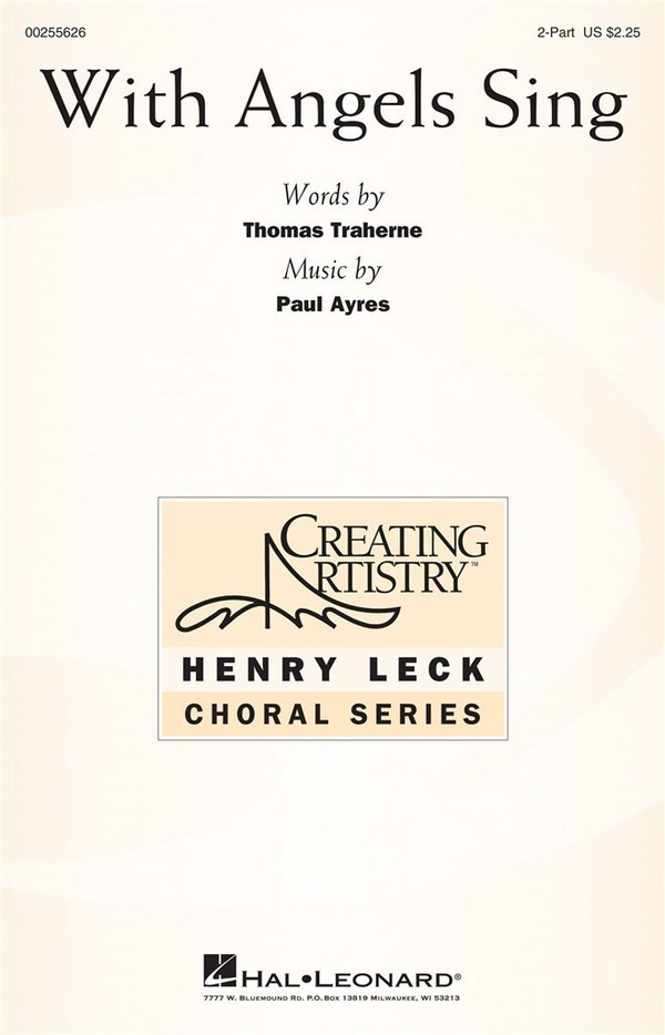 With Angels Sing&nbsp;&nbsp;for 2-part chorus and piano&nbsp;&nbsp;chorus score